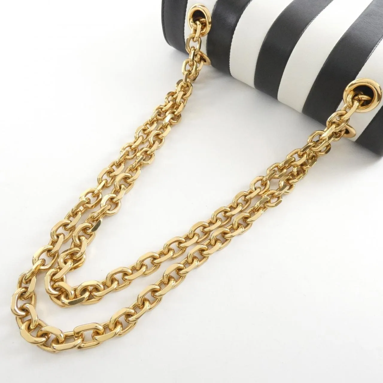 CELINE Triomphe 188833BGD Shoulder Leather 黑色 皮革 中古品B - 縮圖 7