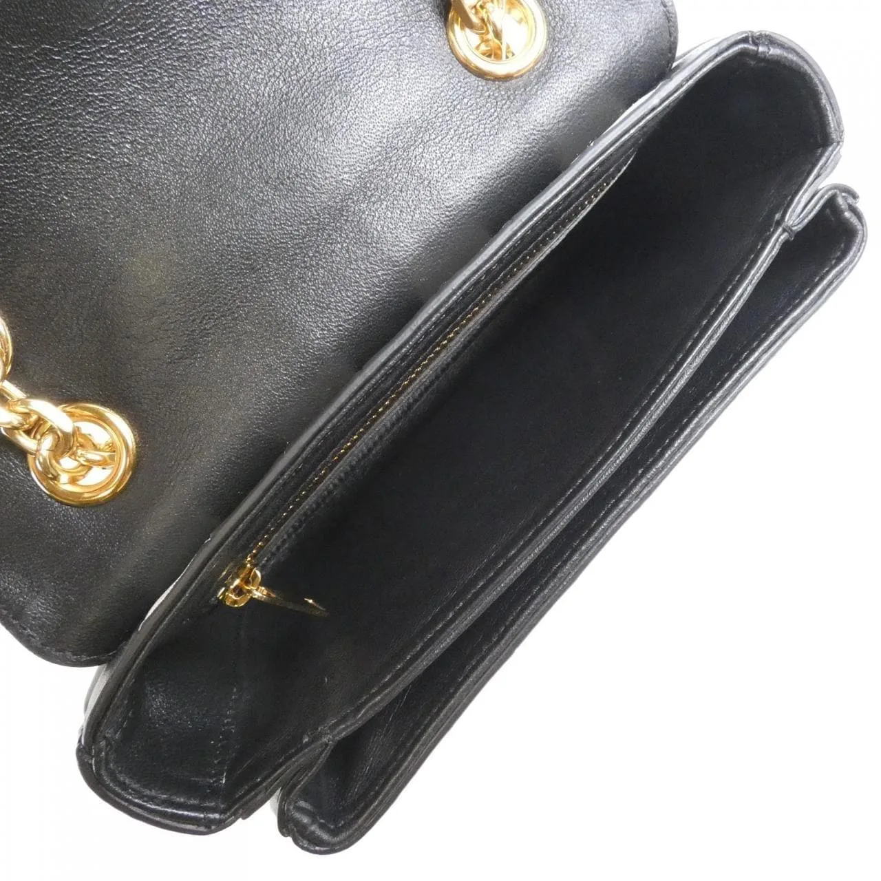 CELINE Triomphe 188833BGD Shoulder Leather 黑色 皮革 中古品B - 縮圖 8