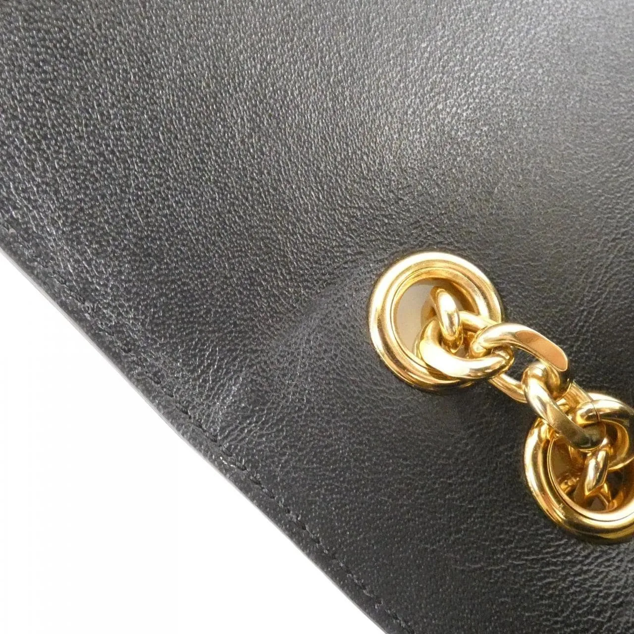 CELINE Triomphe 188833BGD Shoulder Leather 黑色 皮革 中古品B - 縮圖 9