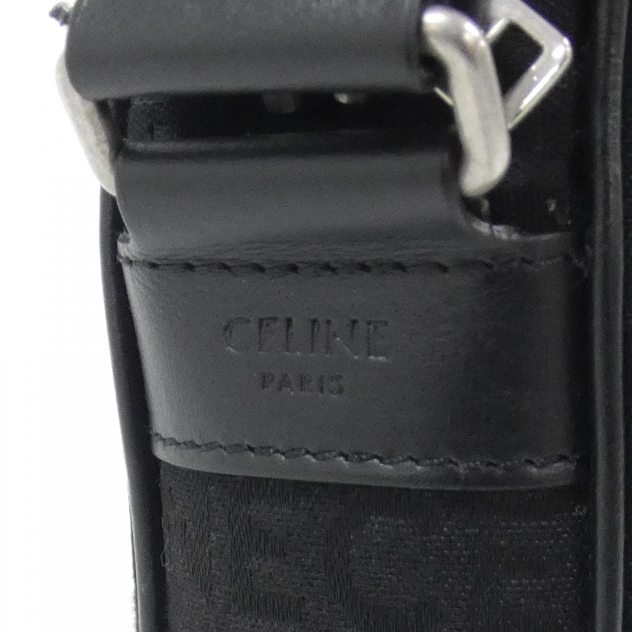 CELINE 197202EKF Shoulder Bag Canvas 黑色 帆布 中古品A - 縮圖 3