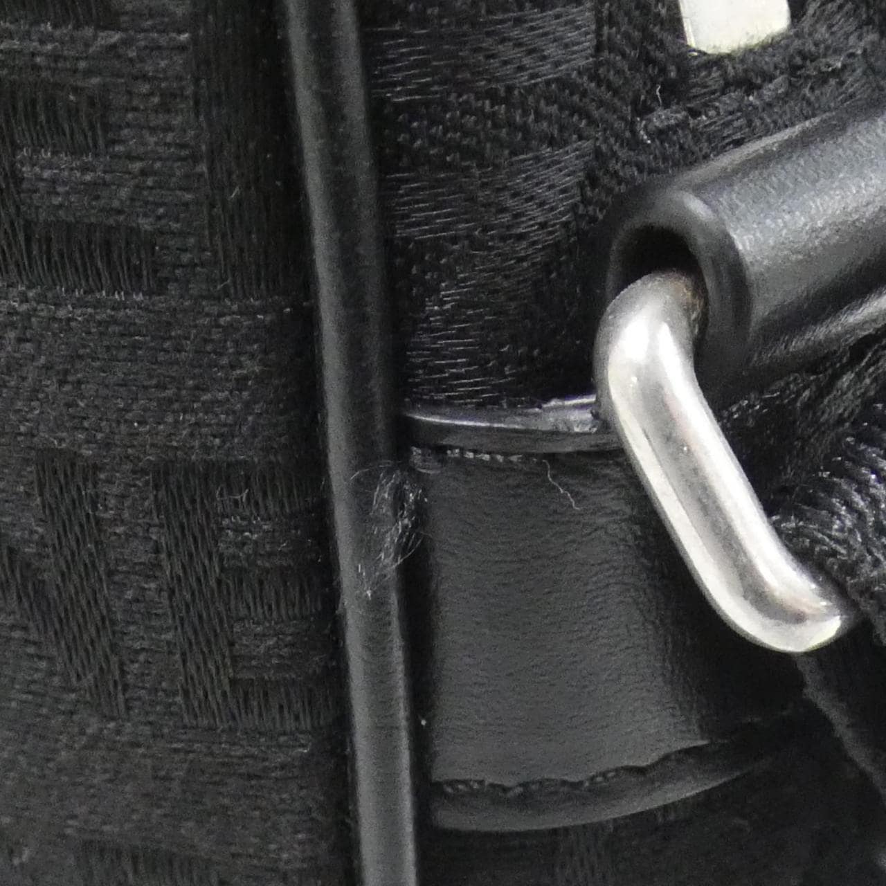 CELINE 197202EKF Shoulder Bag Canvas 黑色 帆布 中古品A - 縮圖 5