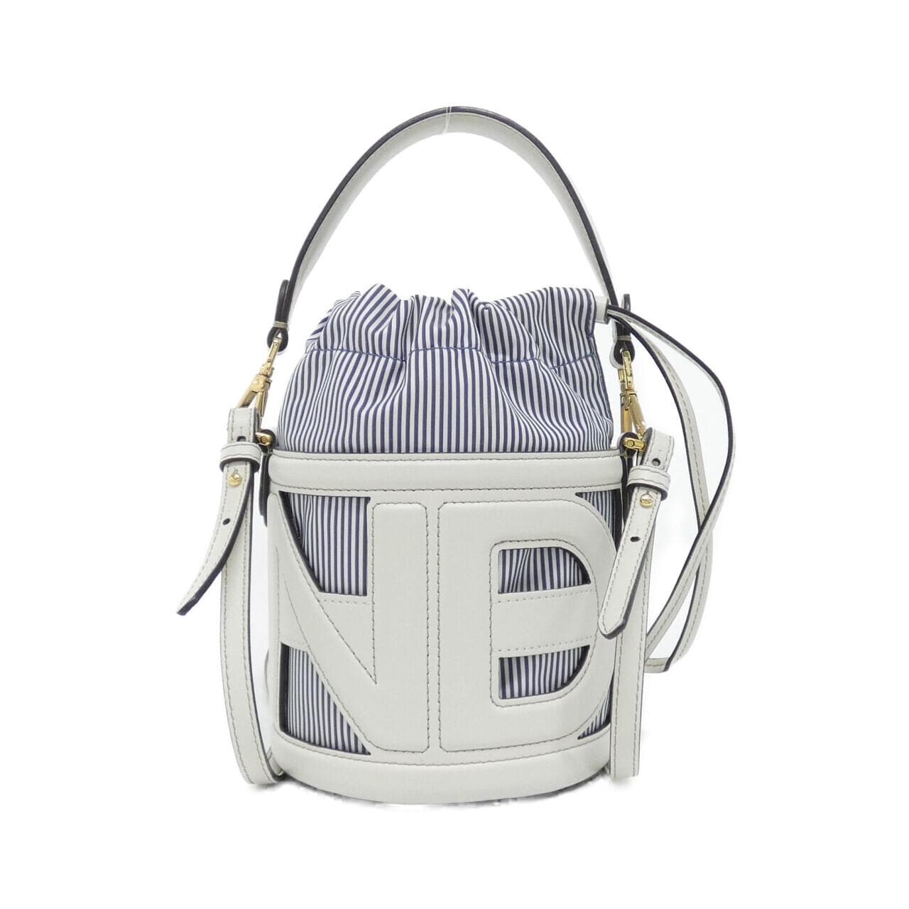 FENDI 8BS079 APEX Handbag Canvas White