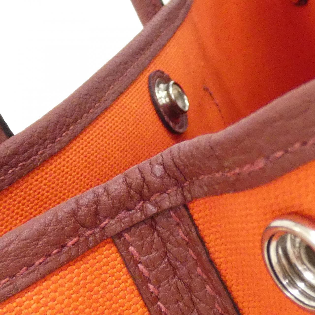 HERMES Garden Party HERMÈS 069573CK Bag Orange Rank A - Thumbnail 4