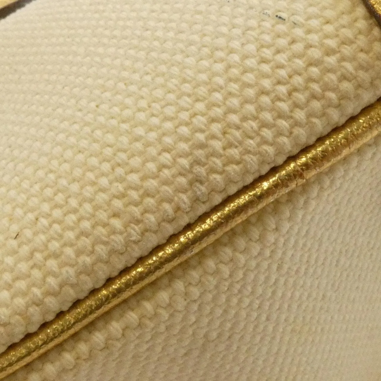 LOUIS VUITTON M92391 Handbag Canvas 白色 帆布 中古品B - 縮圖 4
