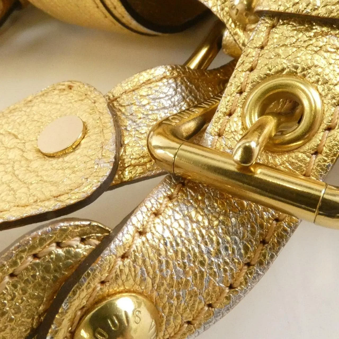 LOUIS VUITTON M92391 Handbag Canvas 白色 帆布 中古品B - 縮圖 7