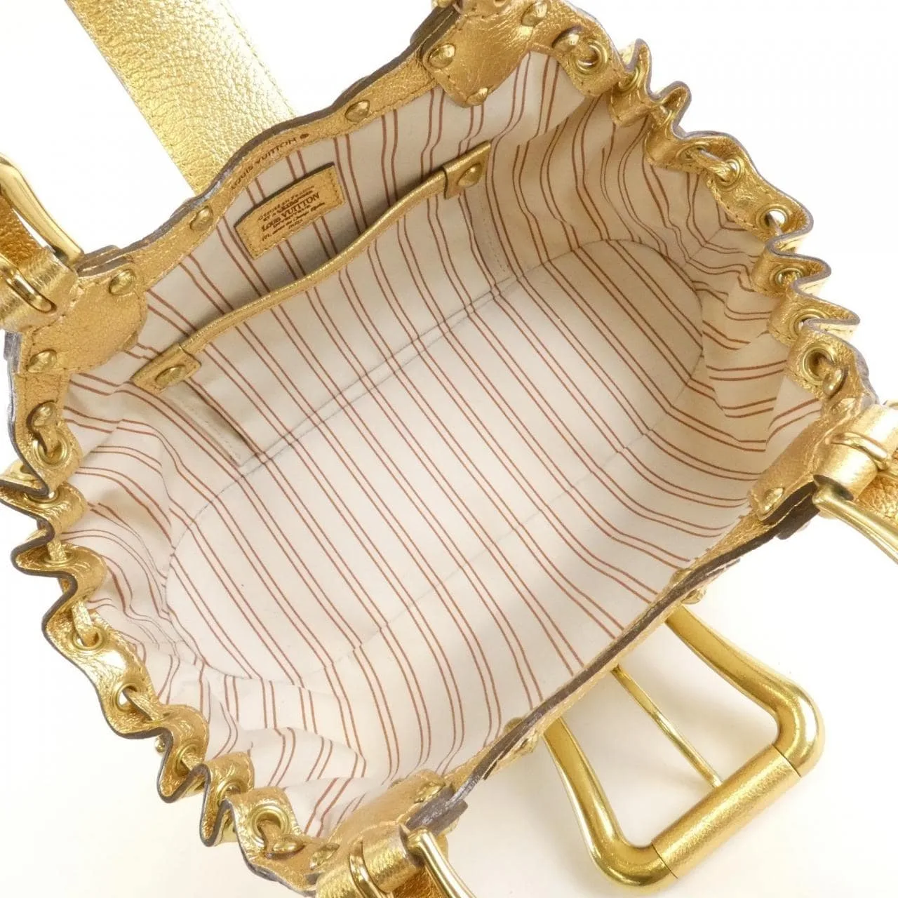 LOUIS VUITTON M92391 Handbag Canvas 白色 帆布 中古品B - 縮圖 10