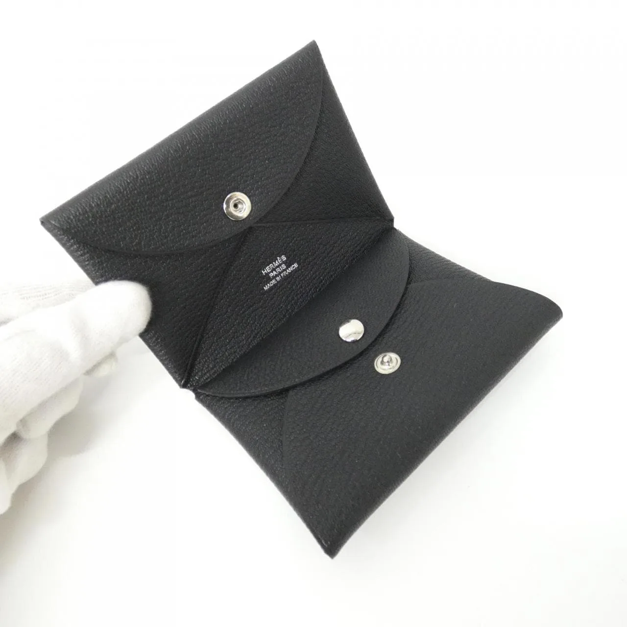 HERMES 082977CK Coin Case 黑色 中古品A - 縮圖 2