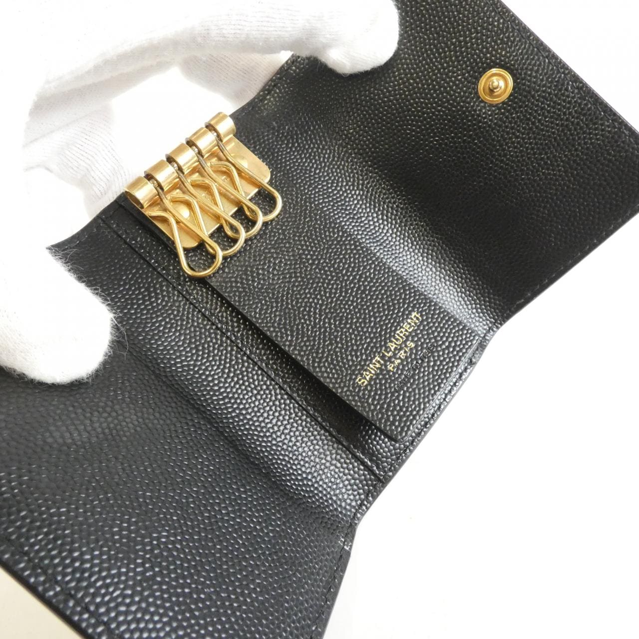 SAINT LAURENT 698236 BOW01 Key Case 5