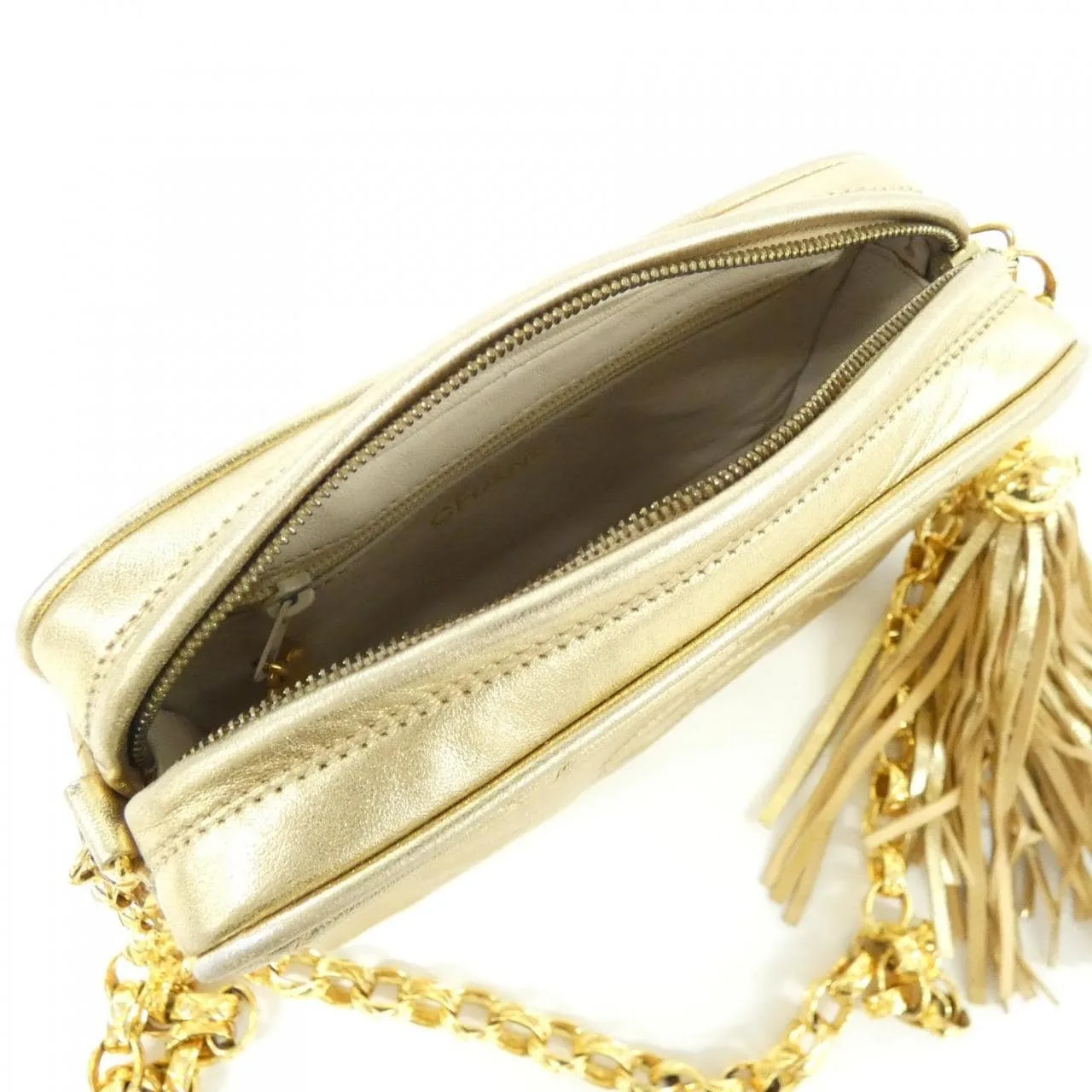 CHANEL Shoulder Lambskin 金色 羊皮 中古品B - 縮圖 8