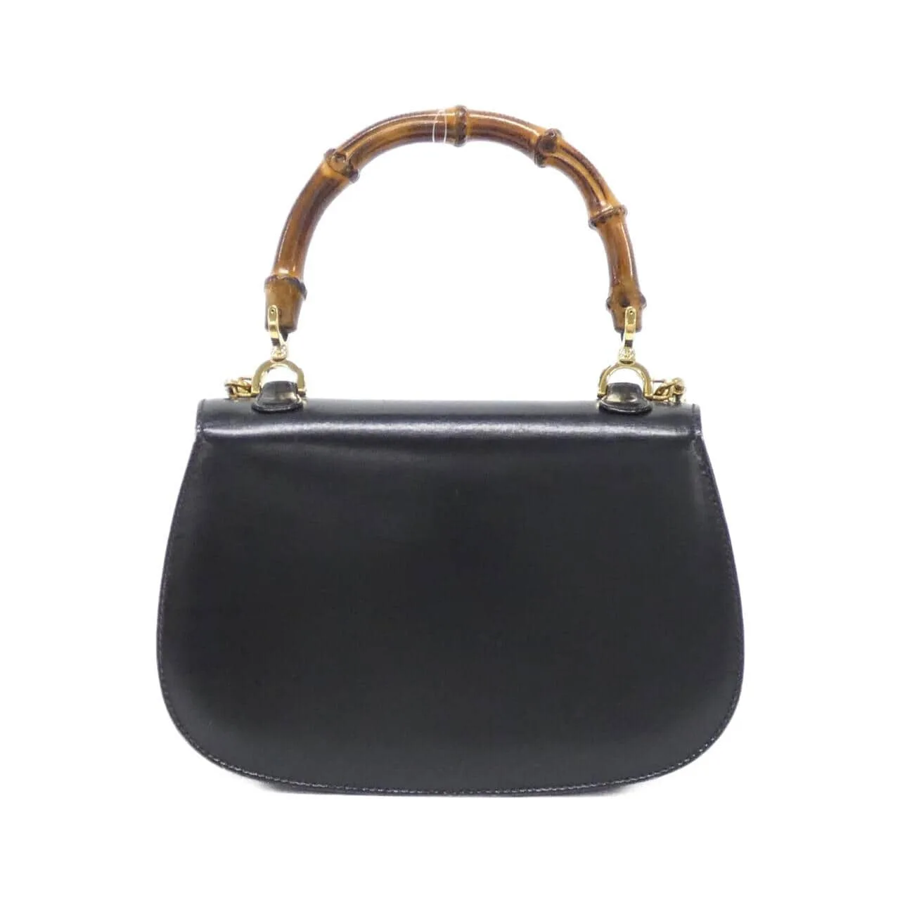 GUCCI 000 2046 Handbag Leather 黑色 皮革 中古品B - 縮圖 2