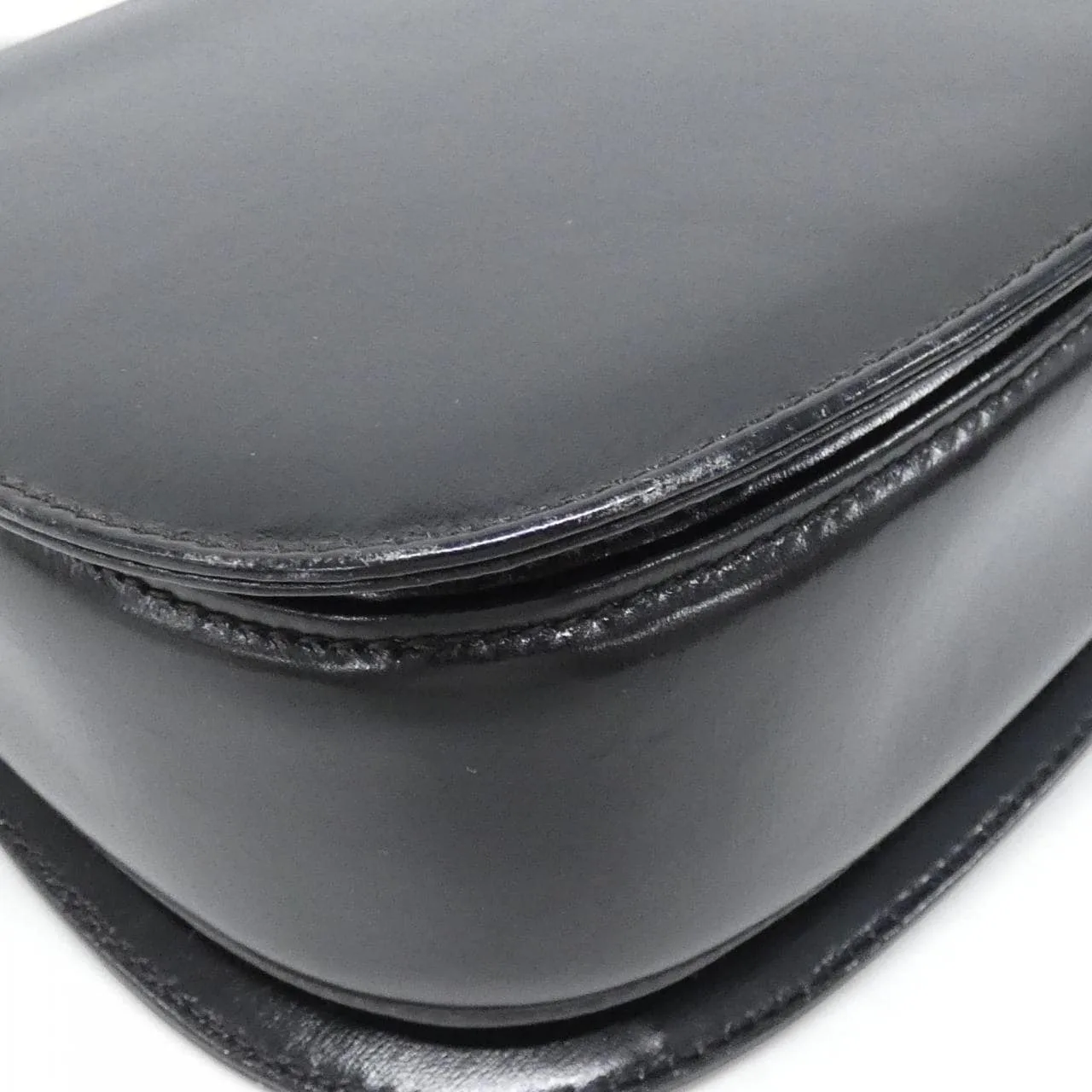 GUCCI 000 2046 Handbag Leather 黑色 皮革 中古品B - 縮圖 3