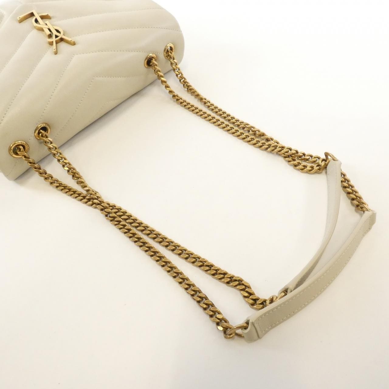 SAINT LAURENT Loulou 494699 DV727 Shoulder Bag 黑色 中古品B - 縮圖 7