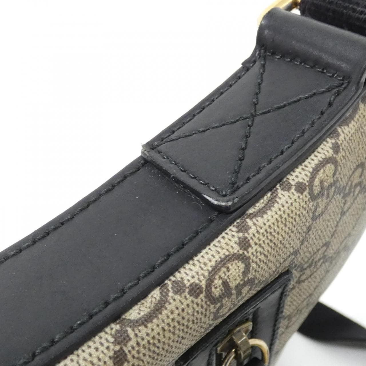 GUCCI 473886 9AY2T Shoulder Canvas 黑色 帆布 中古品A - 縮圖 4