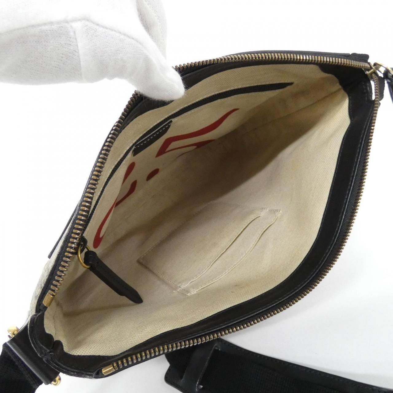 GUCCI 473886 9AY2T Shoulder Canvas 黑色 帆布 中古品A - 縮圖 9