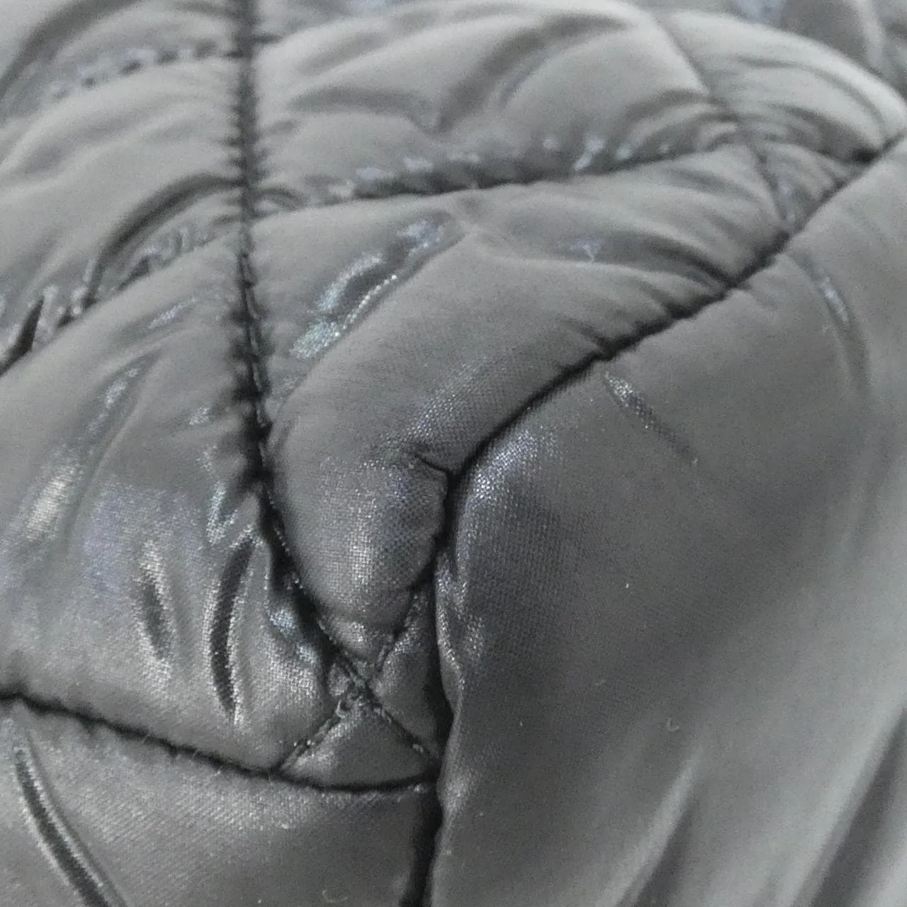 CHANEL 48619 Handbag Nylon Black Nylon - Thumbnail 2