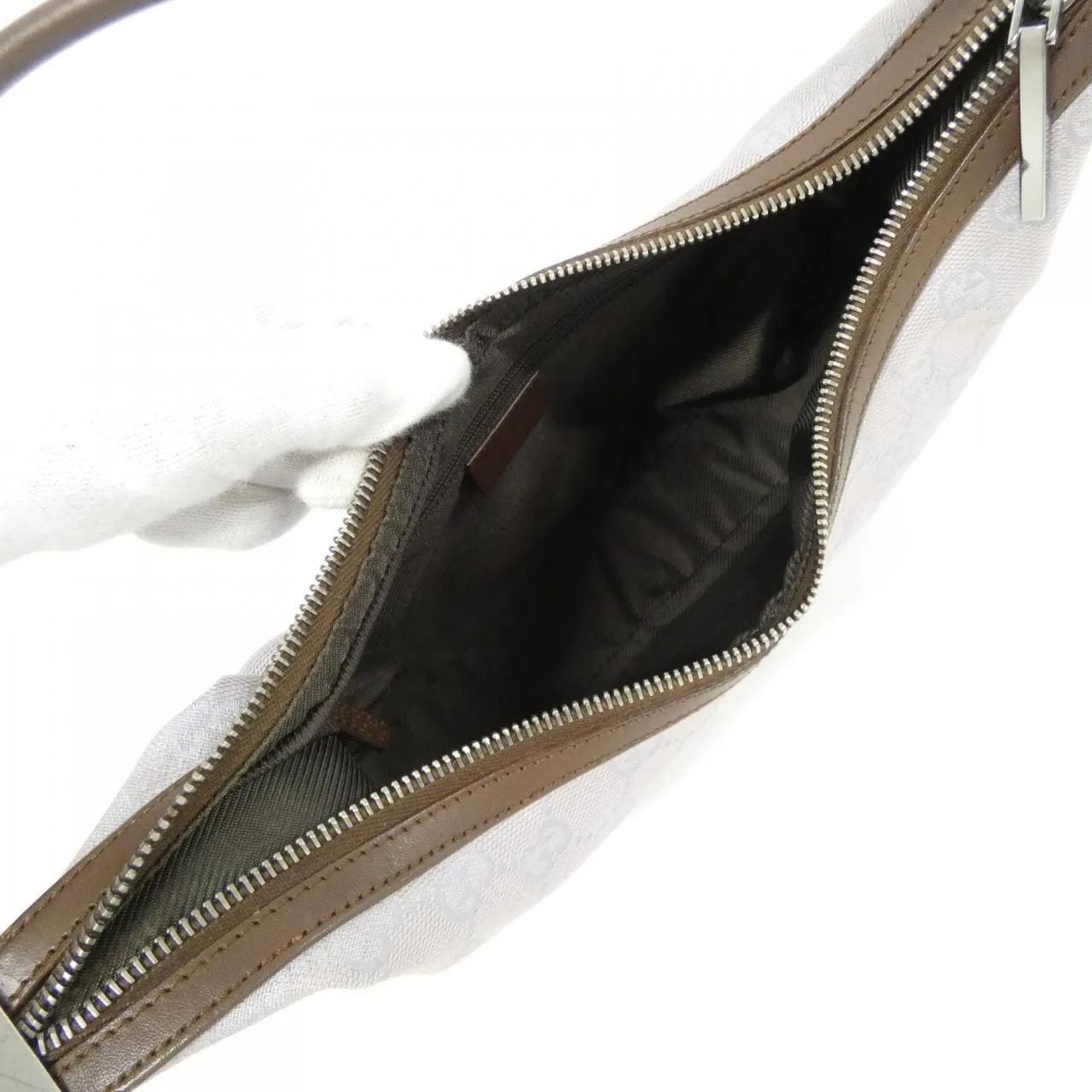 GUCCI 01233 Shoulder Canvas 黑色 帆布 中古品A - 縮圖 10