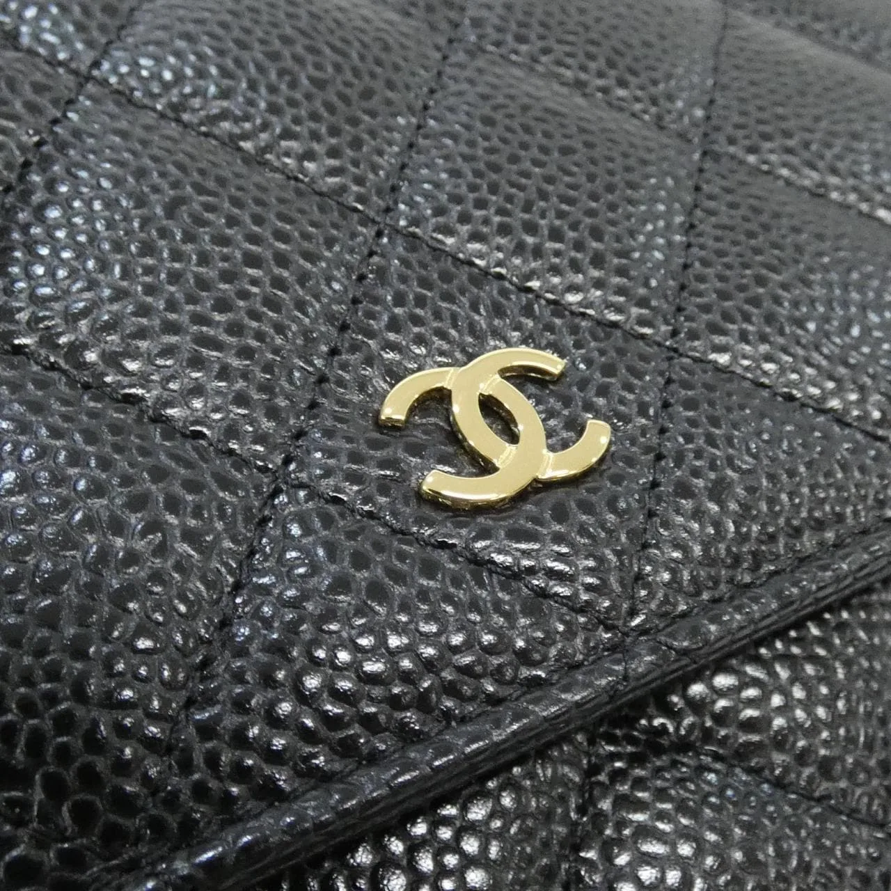 CHANEL Timeless Classic AP0250 Wallet Grained Calfskin 黑色 荔枝紋牛皮 中古品A - 縮圖 4