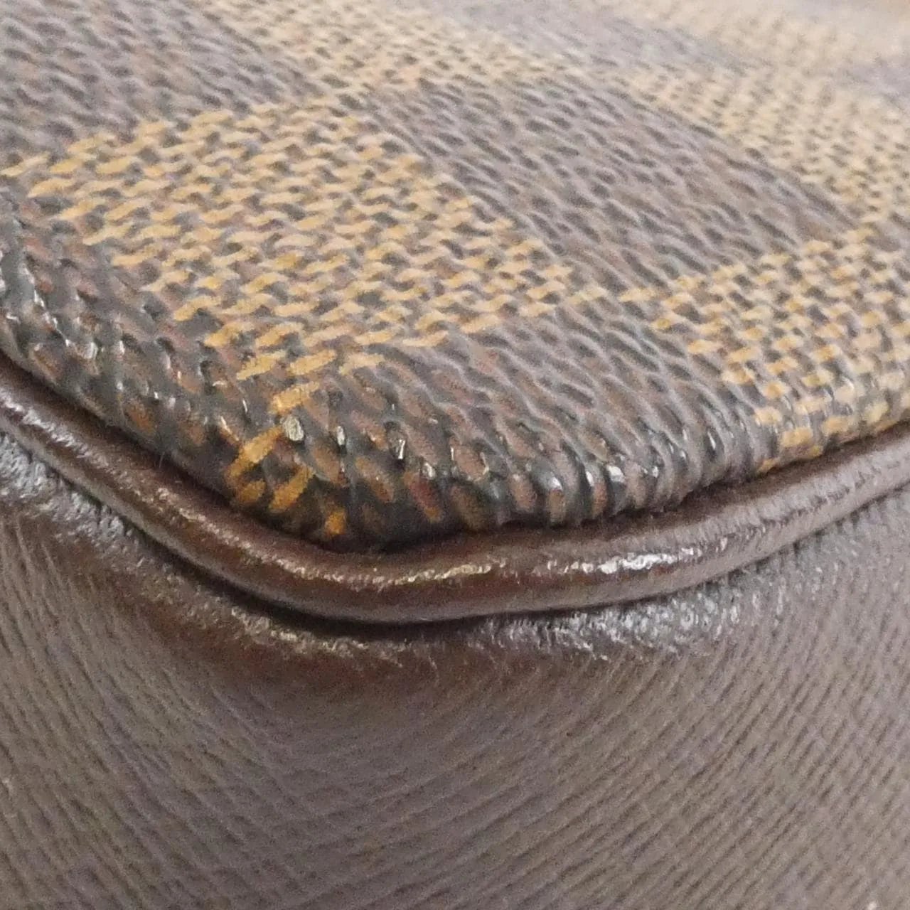 LOUIS VUITTON N51982 Pouch Damier 黑色 Damier 中古品A - 縮圖 3