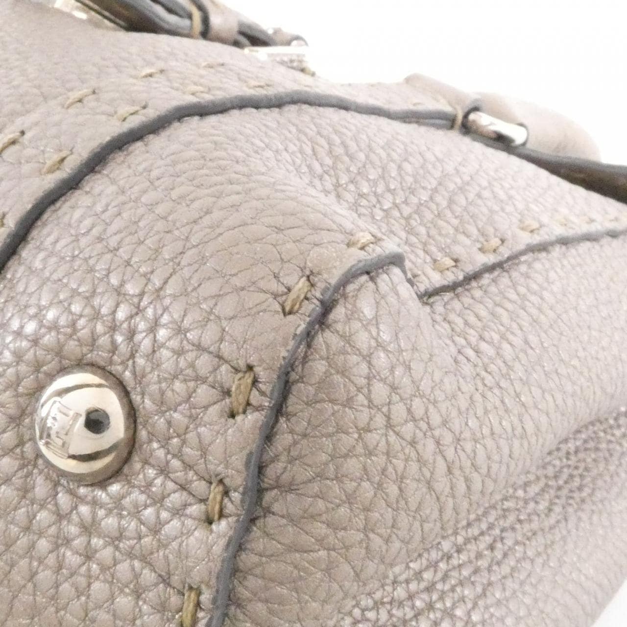 FENDI 8BR486 NDU Bag Leather 黑色 皮革 中古品B - 縮圖 4