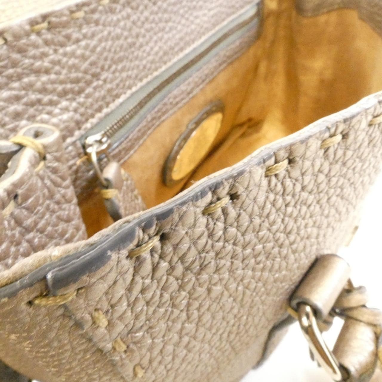 FENDI 8BR486 NDU Bag Leather 黑色 皮革 中古品B - 縮圖 5