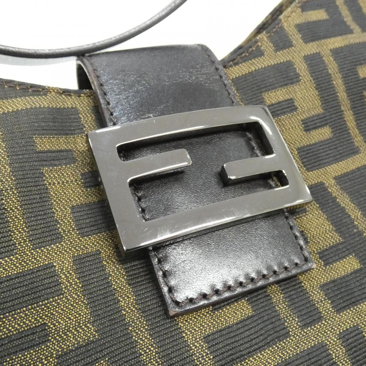 FENDI 8BR036 Shoulder Bag Canvas 黑色 帆布 中古品A - 縮圖 4