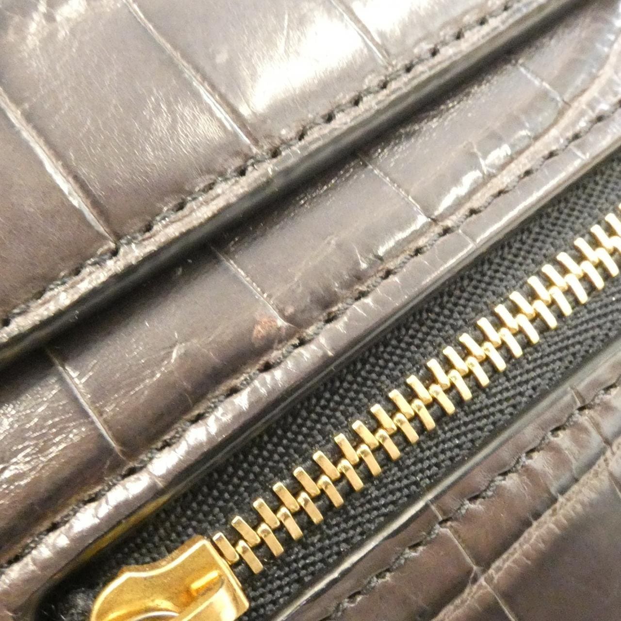 CELINE Belt Bag 180153 Bag Crocodile Grey Crocodile - Thumbnail 5