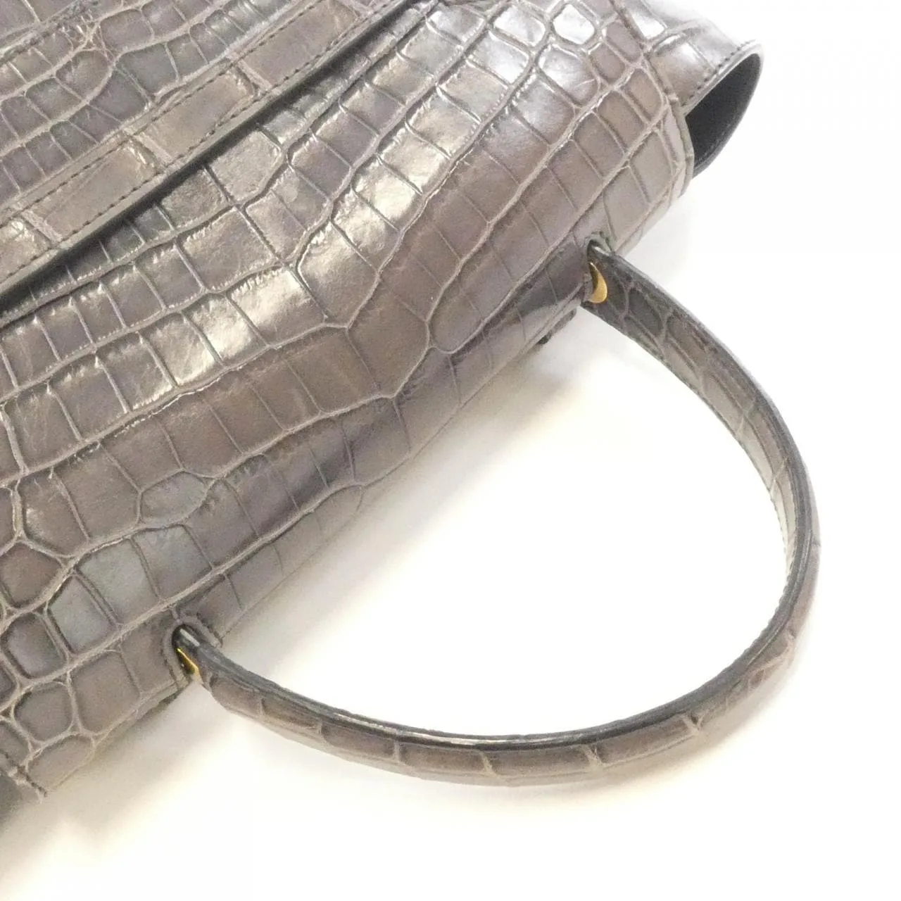 CELINE Belt Bag 180153 Handbag Crocodile 灰色 鱷魚皮 中古品A - 縮圖 6