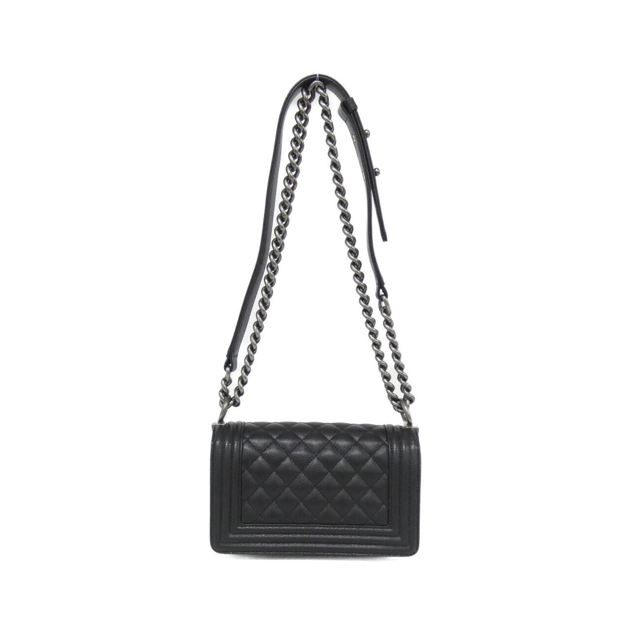 CHANEL Boy Chanel 67085 Shoulder Bag Grained Calfskin 黑色 荔枝紋牛皮 中古品A - 縮圖 2
