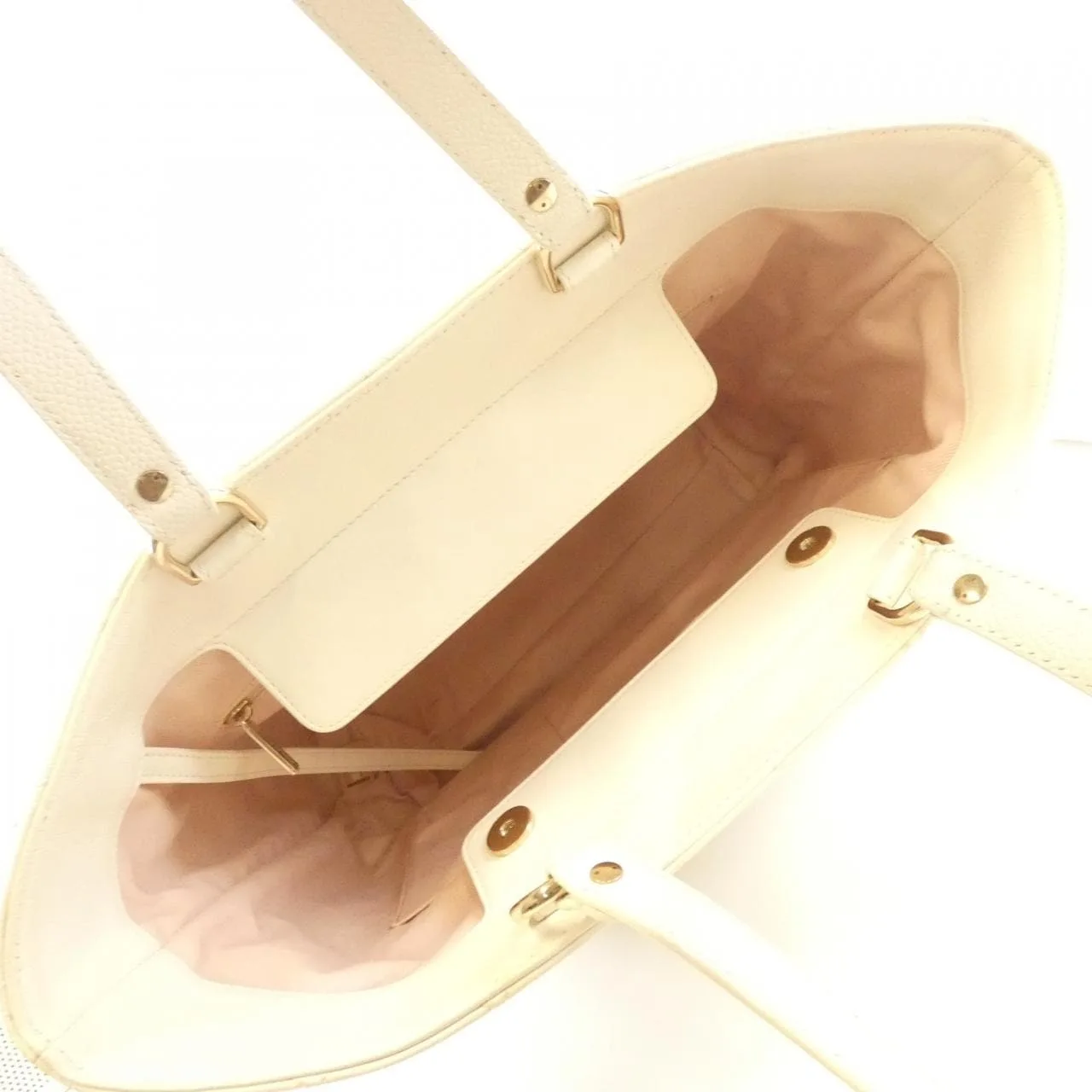 CHANEL Handbag Caviar Leather White Caviar Leather Rank B - Thumbnail 6