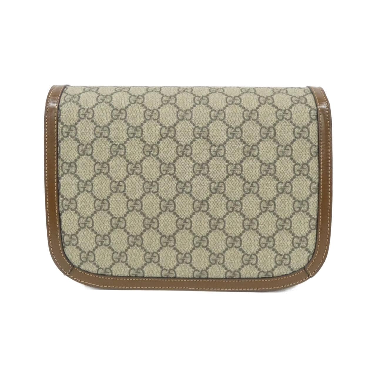 GUCCI Horsebit 1955 602204 92TCG Shoulder Bag Canvas 黑色 帆布 中古品A - 縮圖 2