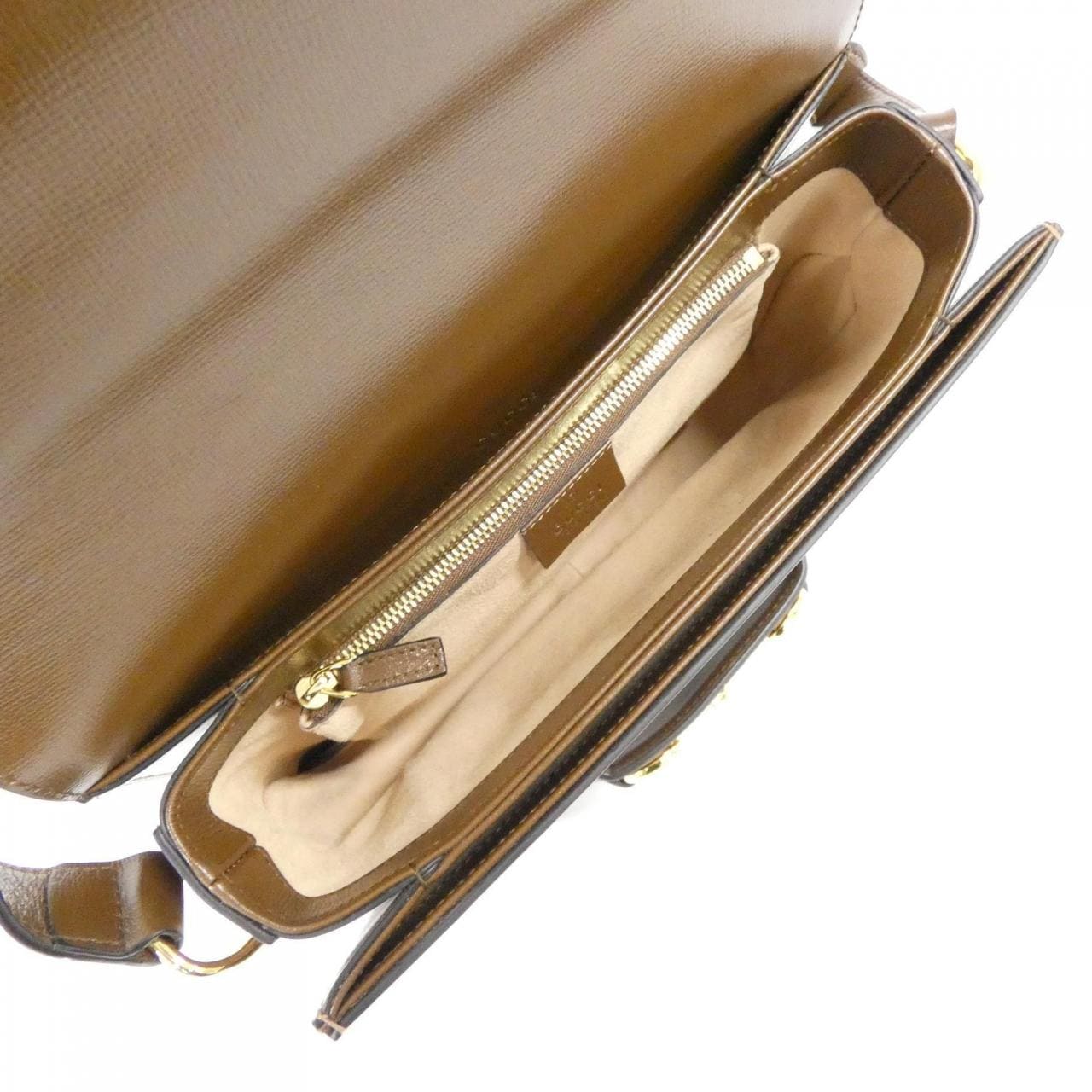 GUCCI Horsebit 1955 602204 92TCG Shoulder Bag Canvas 黑色 帆布 中古品A - 縮圖 6