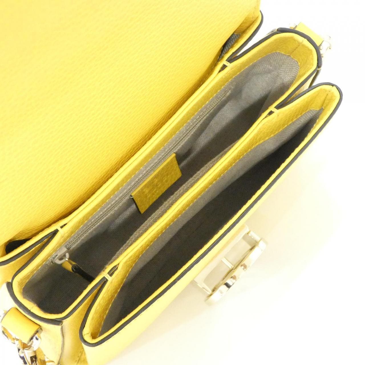 GUCCI 607720 CAO0G Shoulder Bag Leather 黃色 皮革 中古品A - 縮圖 6