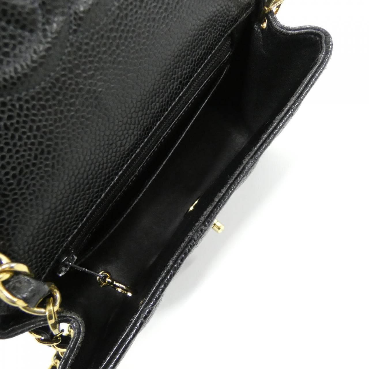 CHANEL Matelasse 1115 Shoulder Bag Grained Calfskin 黑色 荔枝紋牛皮 中古品A - 縮圖 10