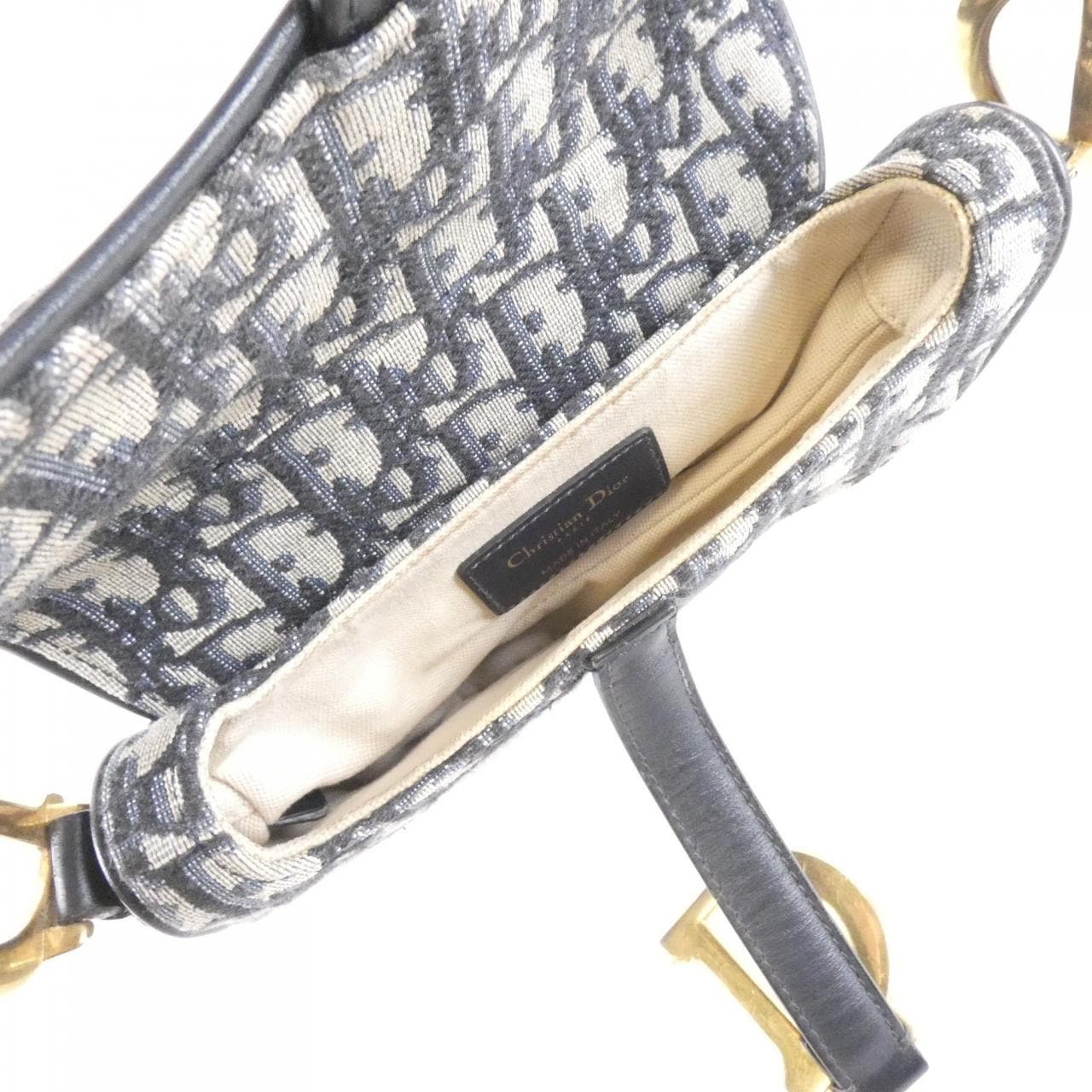 DIOR Saddle M0447CTZQ Bag Canvas Black Canvas Rank A - Thumbnail 7