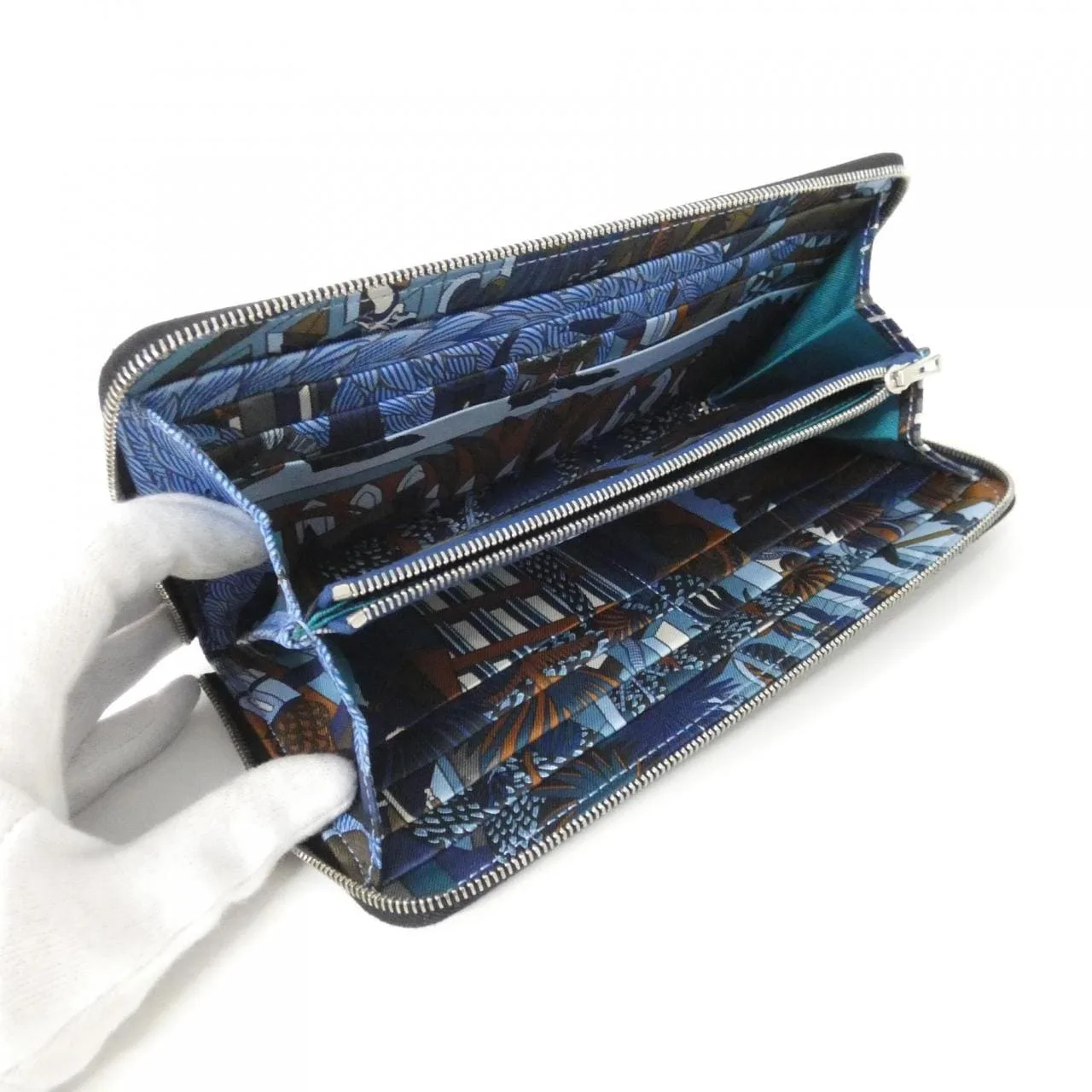 HERMES 079114CK Wallet Epsom Black Epsom Leather Rank A - Thumbnail 5