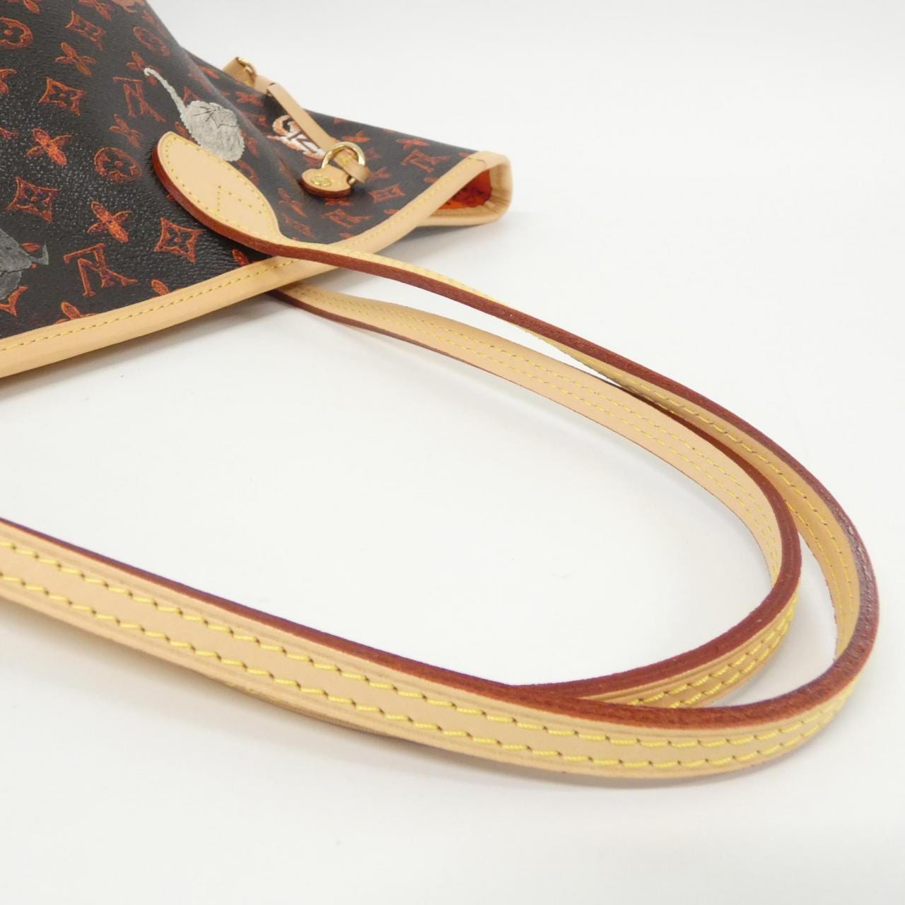 LOUIS VUITTON Neverfull M44441 Bag Lambskin 棕色 羊皮 - 縮圖 5