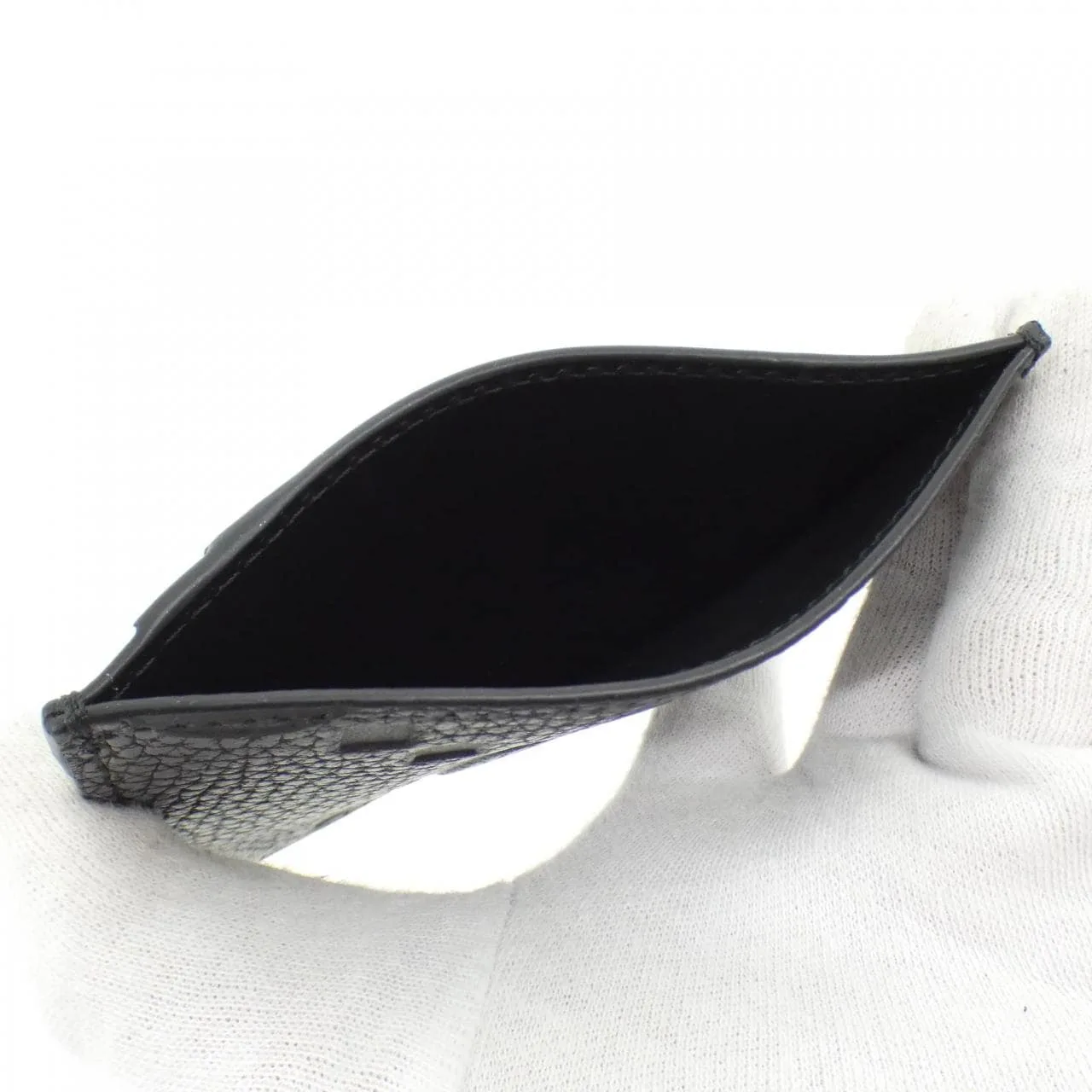 GUCCI 812681 AAECE Card Case Leather Black Leather Rank A - Thumbnail 3