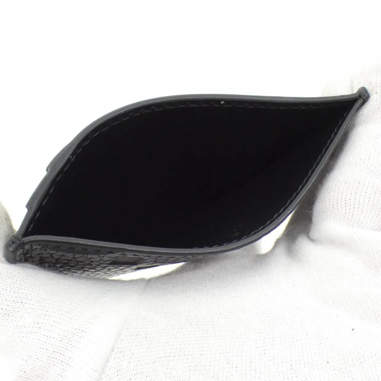 GUCCI 812681 AAECE Card Case Leather Black Leather Rank A - Thumbnail 4