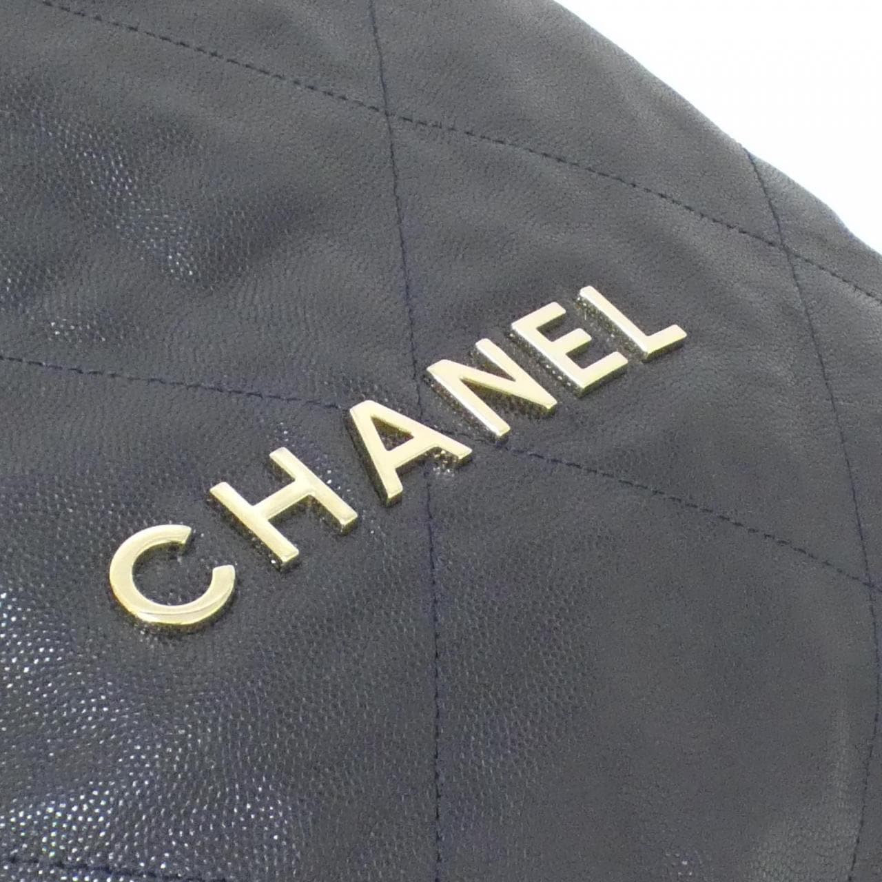 CHANEL Chanel 22 AS3313 Backpack Grained Calfskin Navy Grained Calfskin Rank A - Thumbnail 4