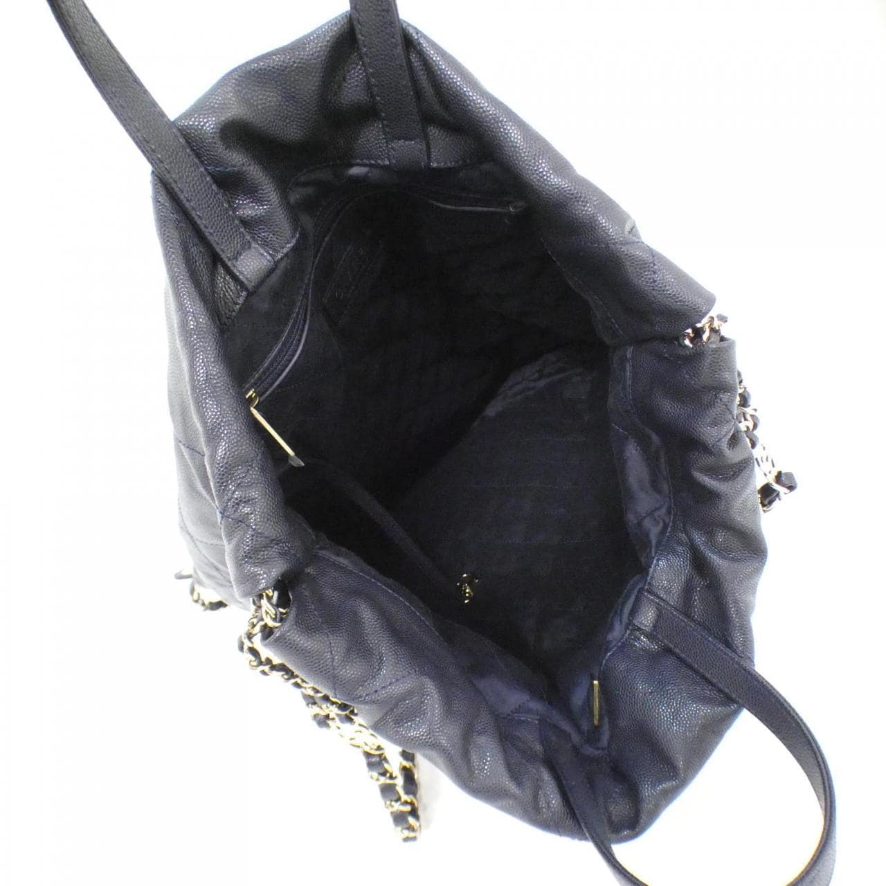 CHANEL Chanel 22 AS3313 Backpack Grained Calfskin Navy Grained Calfskin Rank A - Thumbnail 6