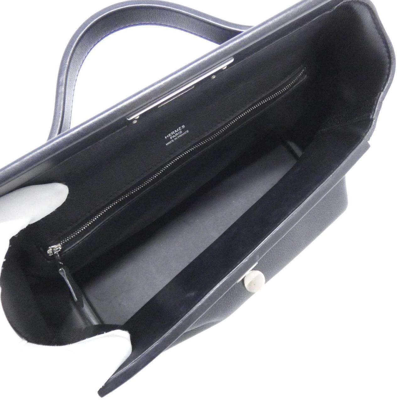 HERMES In-the-Loop HERMÈS 075240CK Bag Swift Black Swift Leather Rank B - Thumbnail 8