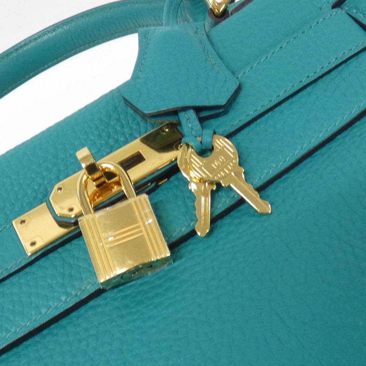 HERMES HERMÈS Kelly 024979CC Bag Clemence 藍色 Clemence 皮 - 縮圖 5