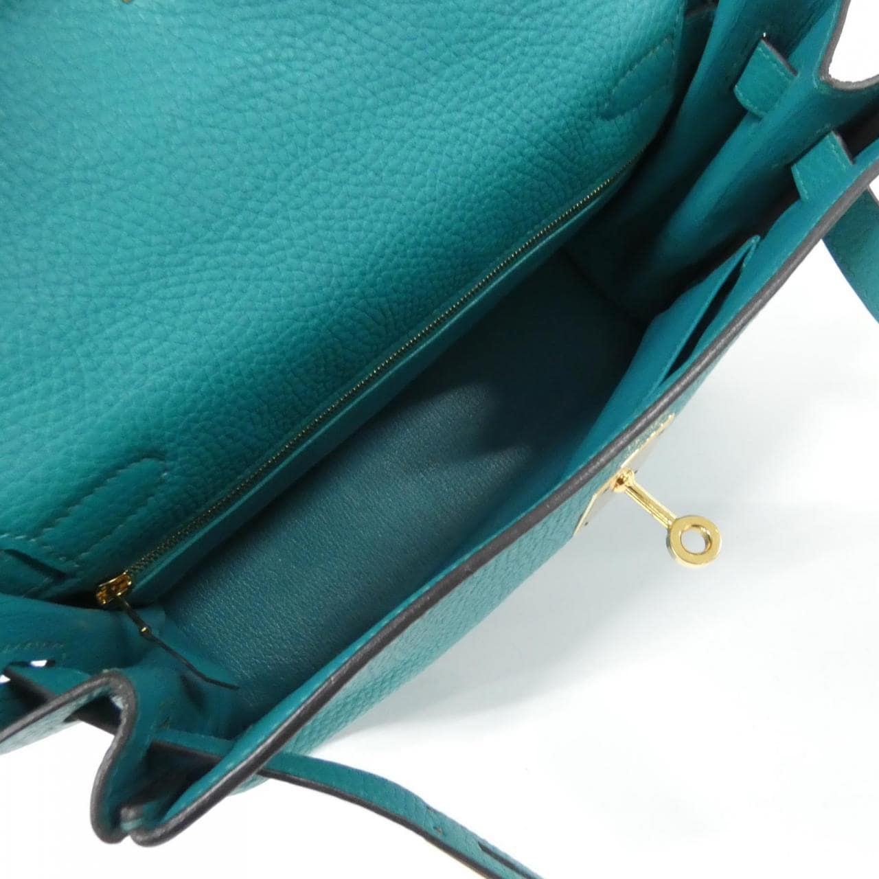 HERMES HERMÈS Kelly 024979CC Bag Clemence 藍色 Clemence 皮 - 縮圖 8