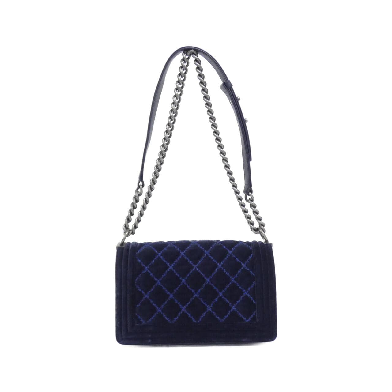 CHANEL Boy Chanel 92489 Shoulder Bag 深藍色 中古品A - 縮圖 2