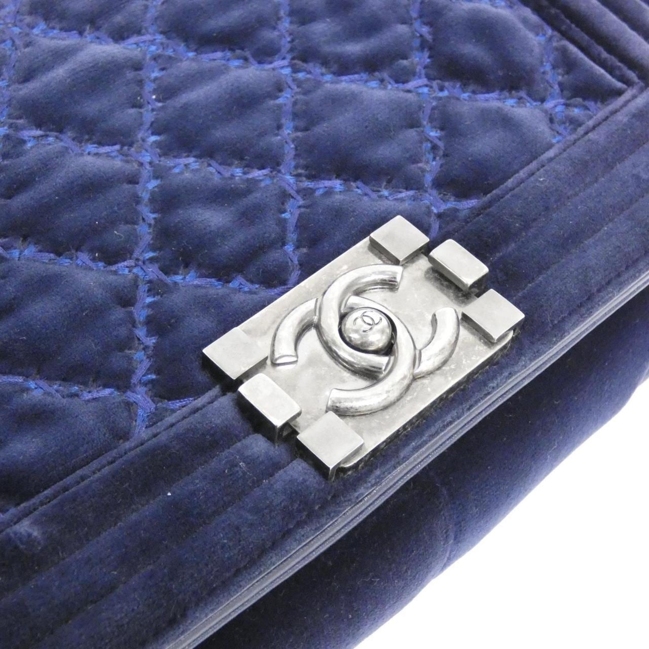 CHANEL Boy Chanel 92489 Shoulder Bag 深藍色 中古品A - 縮圖 5