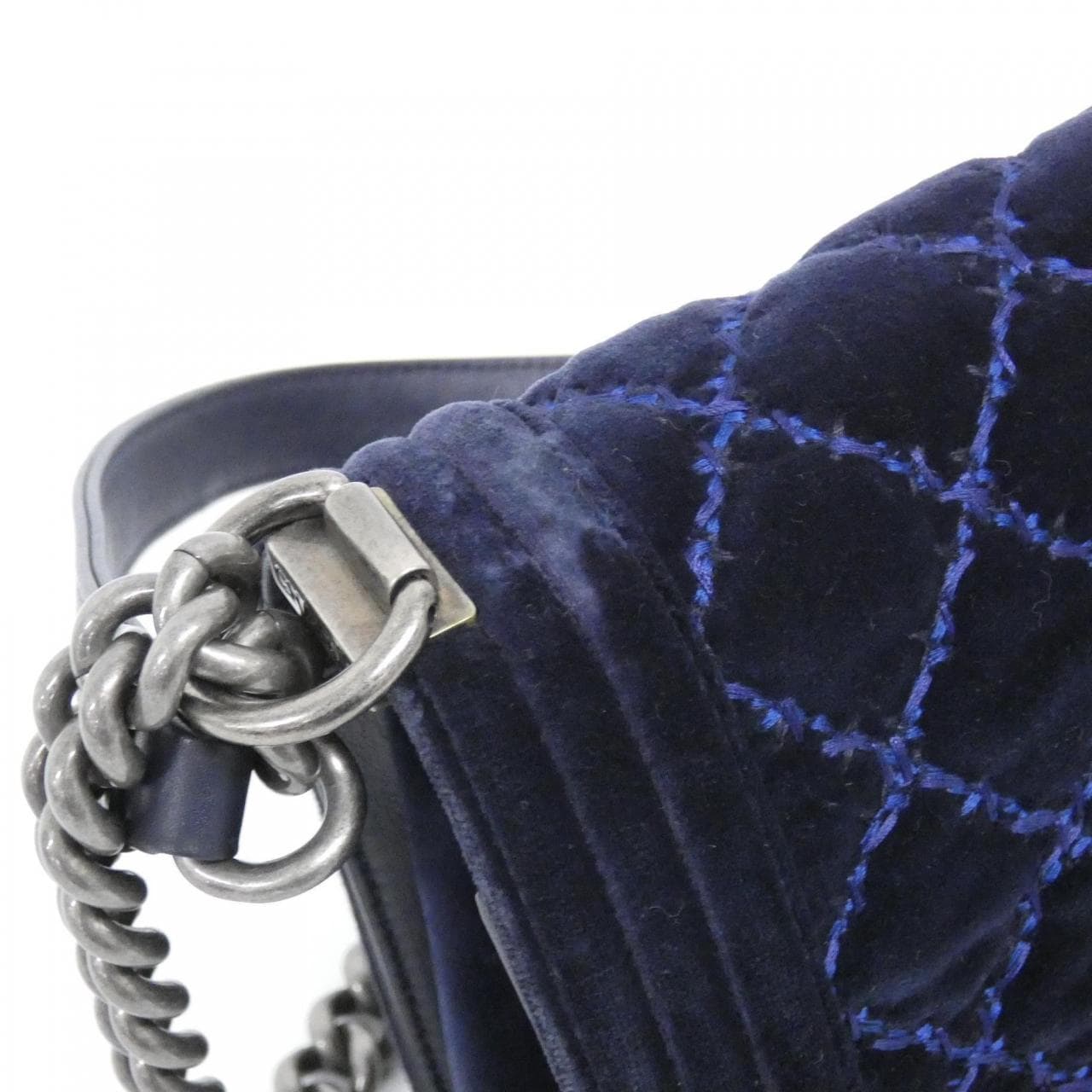 CHANEL Boy Chanel 92489 Shoulder Bag 深藍色 中古品A - 縮圖 7