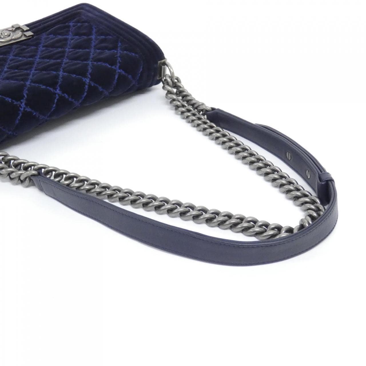 CHANEL Boy Chanel 92489 Shoulder Bag 深藍色 中古品A - 縮圖 8