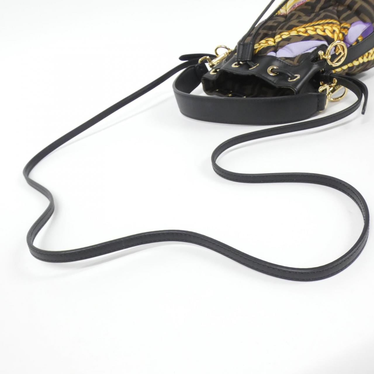 FENDI 8BS010 AKBA Shoulder Bag Nylon Brown Nylon Rank A - Thumbnail 6