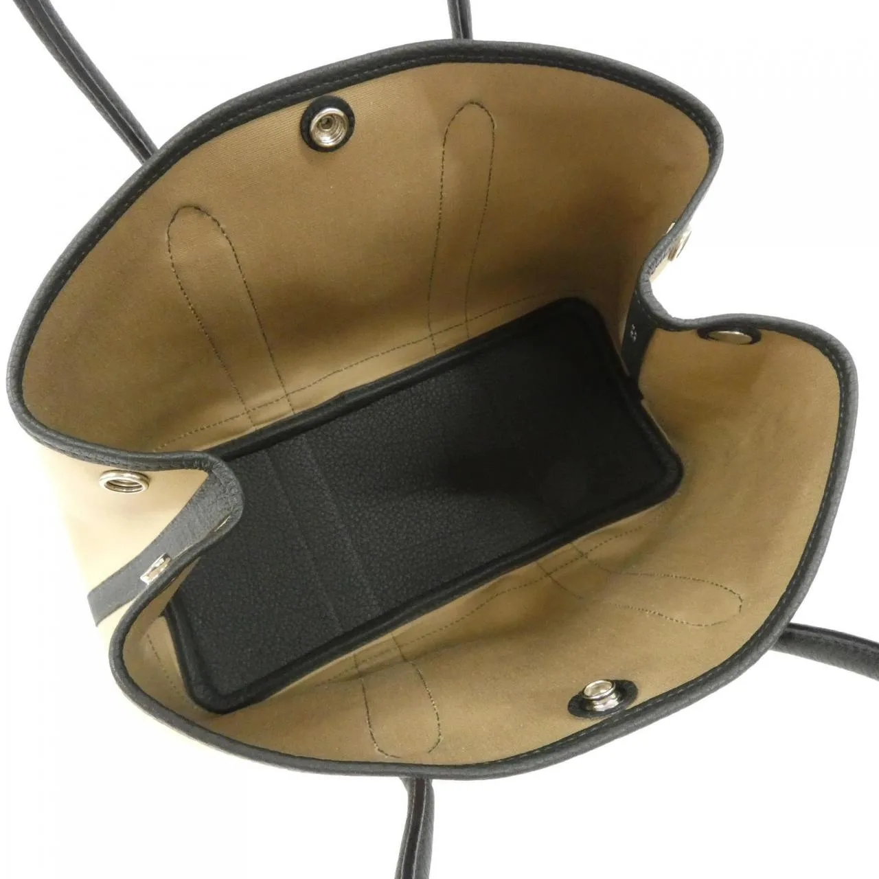 HERMES Garden Party 051551CK Tote Black Rank A - Thumbnail 9