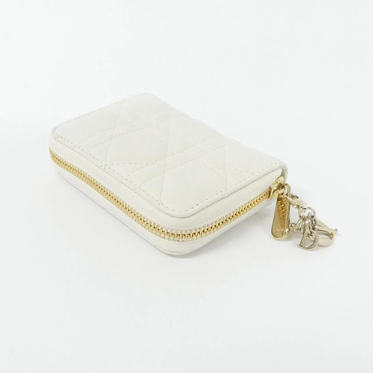 DIOR Lady Dior S0985ONMJ Coin Case Lambskin 黑色 羊皮 中古品A - 縮圖 2